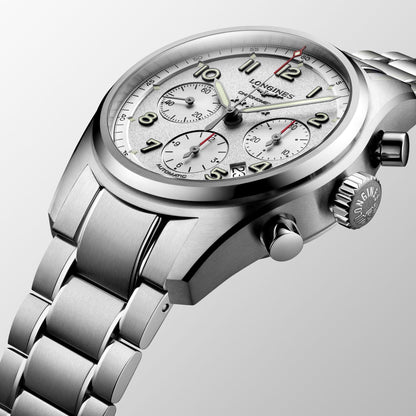 Longines Uhr Longines Spirit 42mm Silber Automatik Stahl L3.820.4.73.6