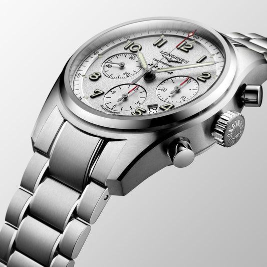 Longines Uhr Longines Spirit 42mm Silber Automatik Stahl L3.820.4.73.6