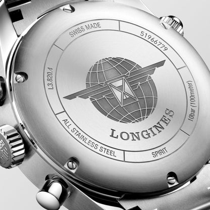 Longines Uhr Longines Spirit 42mm Silber Automatik Stahl L3.820.4.73.6