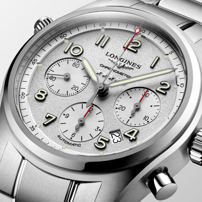 Longines Uhr Longines Spirit 42mm Silber Automatik Stahl L3.820.4.73.6