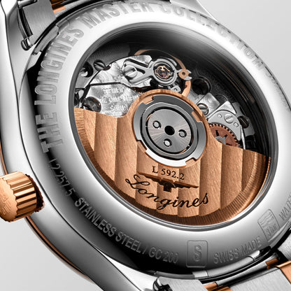 Longines Uhr Master Collection 29mm Perlmutt Diamanten Automatik Stahl Roségold L2.257.5.89.7