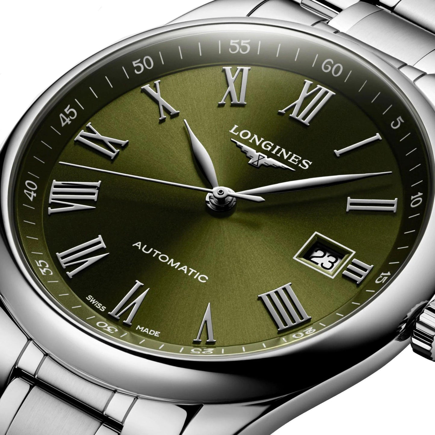 Longines Uhr Master Collection 40mm grün Automatik Stahl L2.793.4.09.6