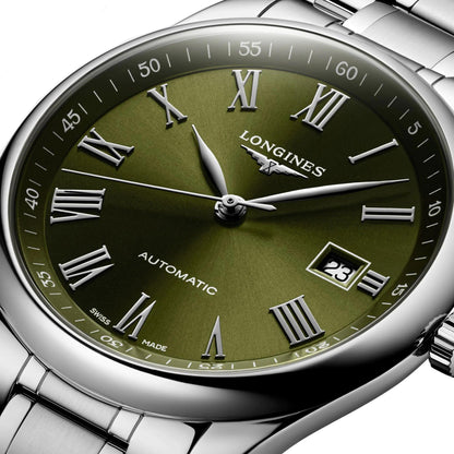 Longines Uhr Master Collection 40mm grün Automatik Stahl L2.793.4.09.6
