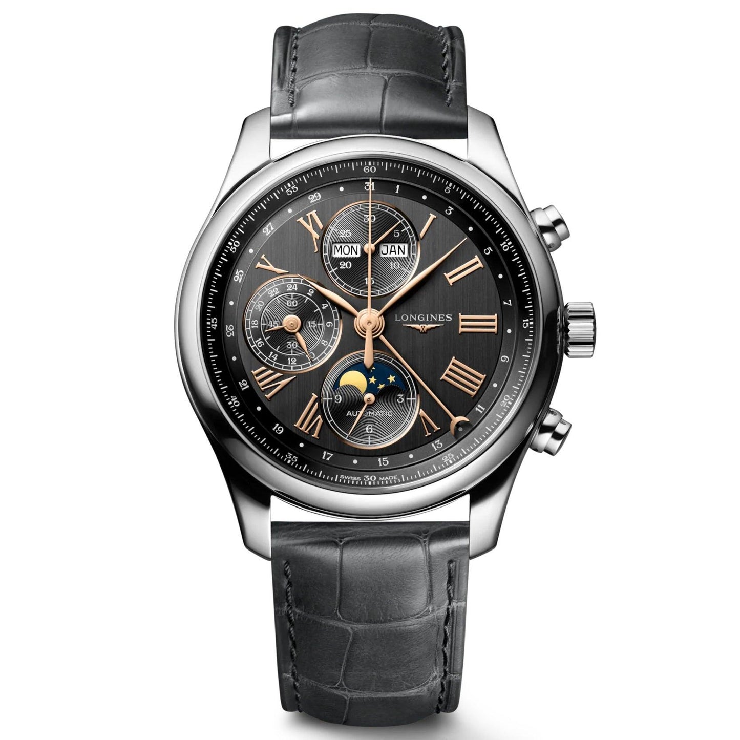 Longines Master Collection 42mm Anthrazit Automatikuhr Edelstahl L2.773.4.61.2
