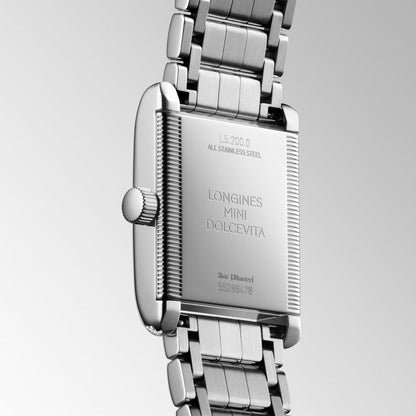 Longines Uhr Mini Dolcevita 21,5x29mm Silber Diamanten Quarz Stahl L5.200.0.75.6
