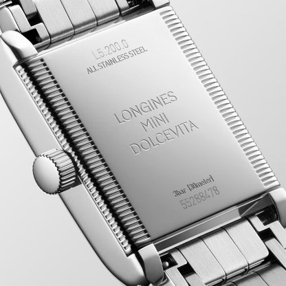 Longines Uhr Mini Dolcevita 21,5x29mm Silber Diamanten Quarz Stahl L5.200.0.75.6
