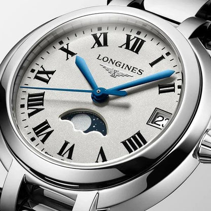 Longines Armbanduhr Primaluna 34mm Silber Quarz Stahl L8.116.4.71.6