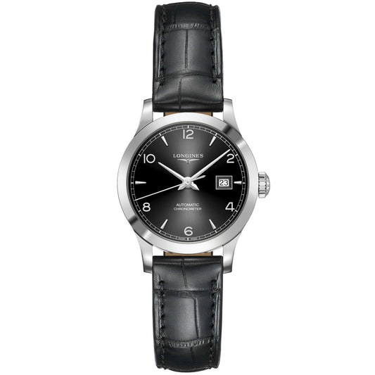 Longines Armbanduhr Record Collection 30mm schwarz Automatik COSC Stahl L2.321.4.56.2