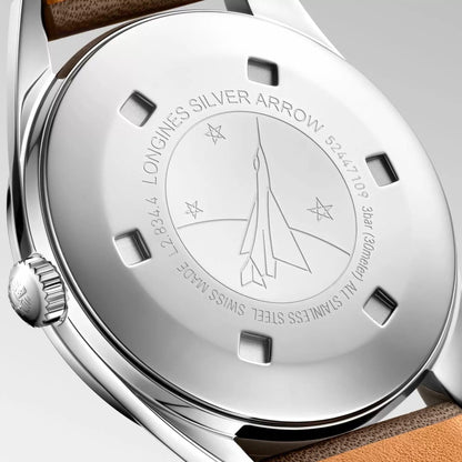 Longines Uhr Silver Arrow 38,5mm silber Automatik Stahl L2.834.4.72.2