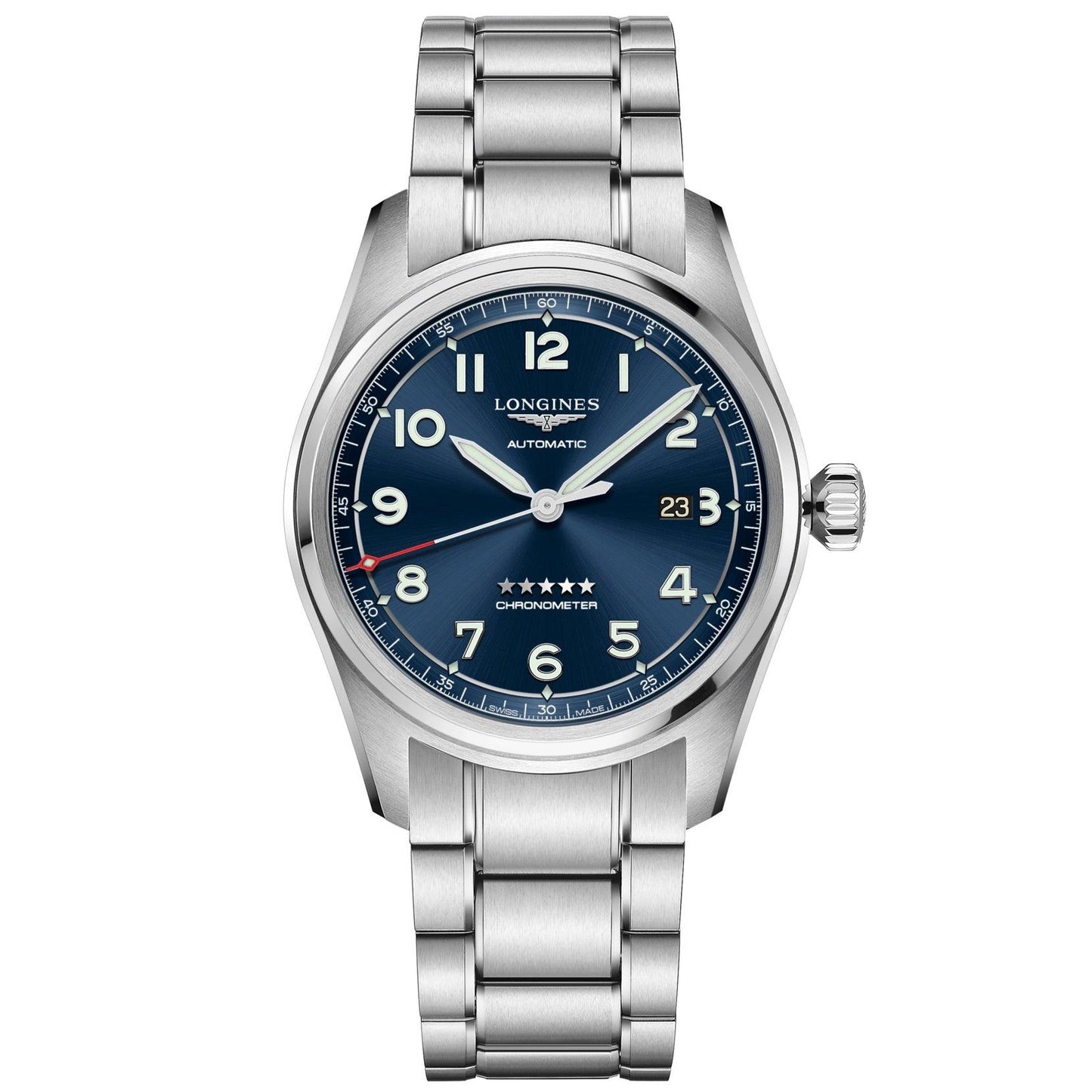 Longines Uhr Spirit 42mm Blau Automatik Stahl L3.811.4.93.6