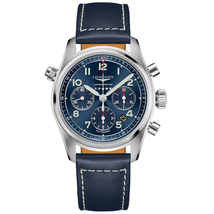 Longines Uhr Spirit Chronograph 42mm blau Automatik Stahl L3.820.4.93.0