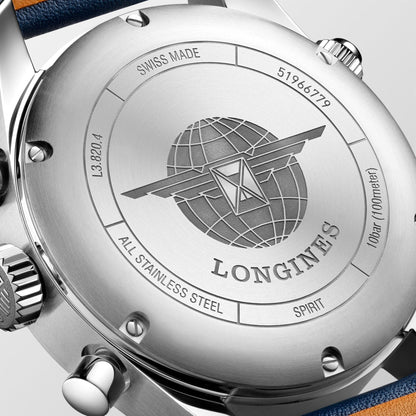 Longines Uhr Spirit Chronograph 42mm blau Automatik Stahl L3.820.4.93.0