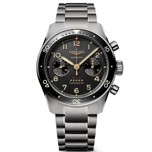 Longines Spirit Flyback Automatikuhr 42mm Anthrazit Titan L3.821.1.53.6
