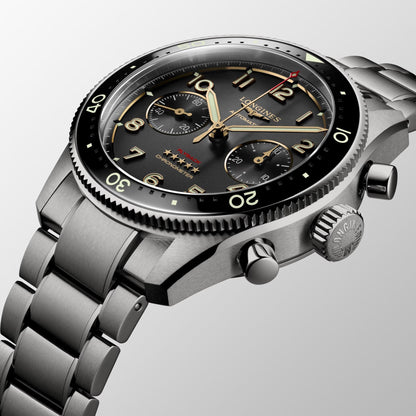 Longines Spirit Flyback Automatikuhr 42mm Anthrazit Titan L3.821.1.53.6