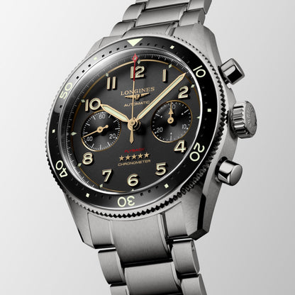 Longines Spirit Flyback Automatikuhr 42mm Anthrazit Titan L3.821.1.53.6