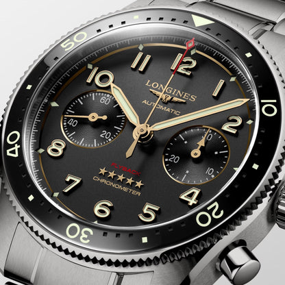 Longines Spirit Flyback Automatikuhr 42mm Anthrazit Titan L3.821.1.53.6