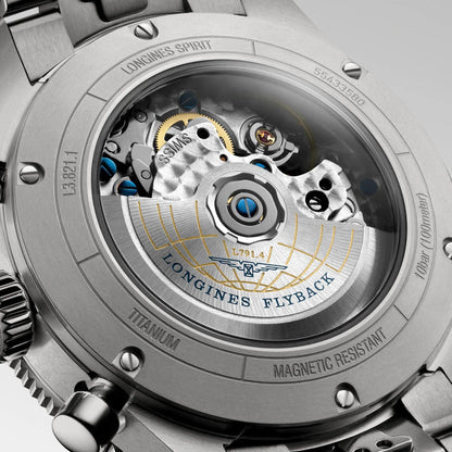 Longines Spirit Flyback Automatikuhr 42mm Anthrazit Titan L3.821.1.53.6