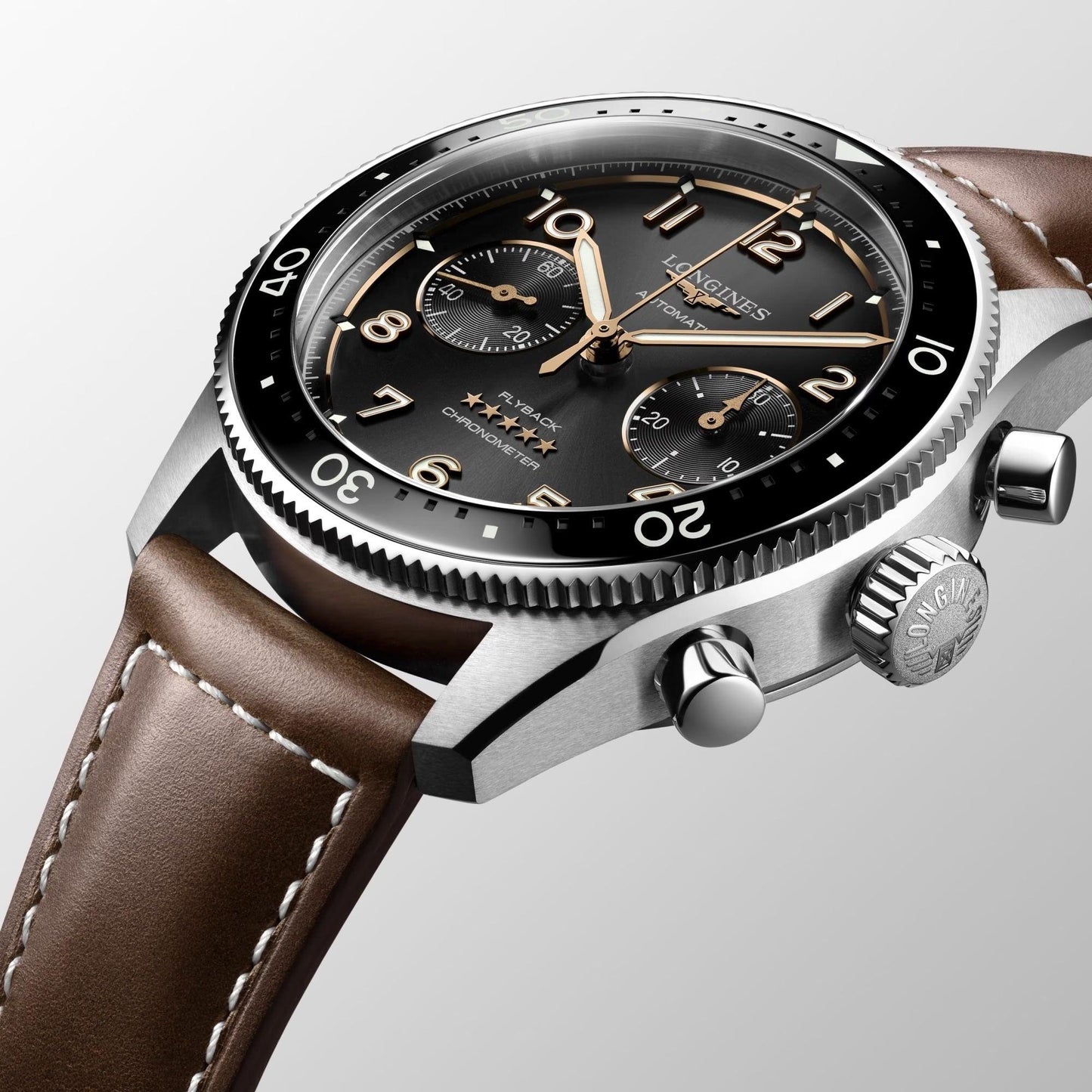 Longines Spirit Flyback Automatikuhr 42mm Stahl L3.821.4.53.2