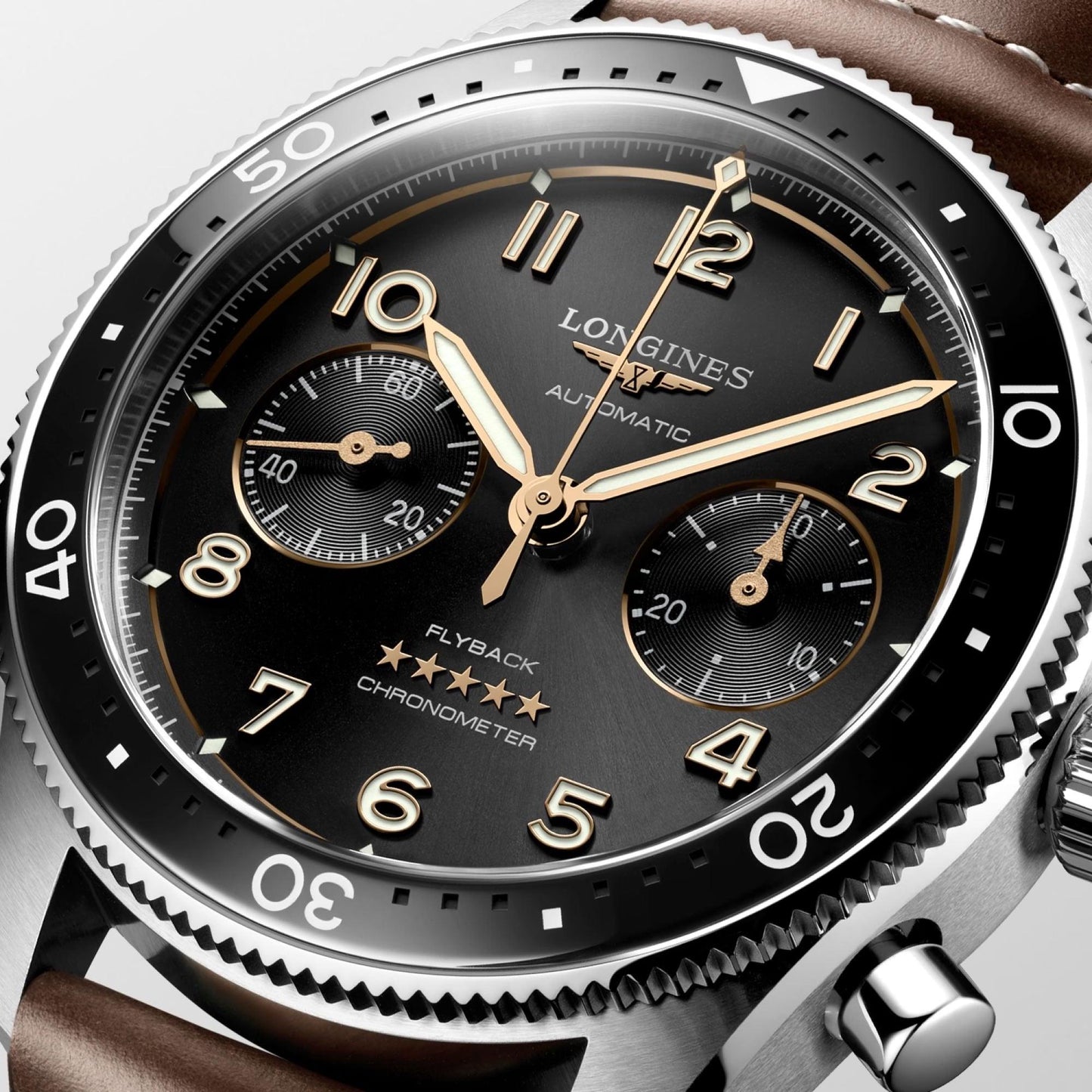 Longines Spirit Flyback Automatikuhr 42mm Stahl L3.821.4.53.2