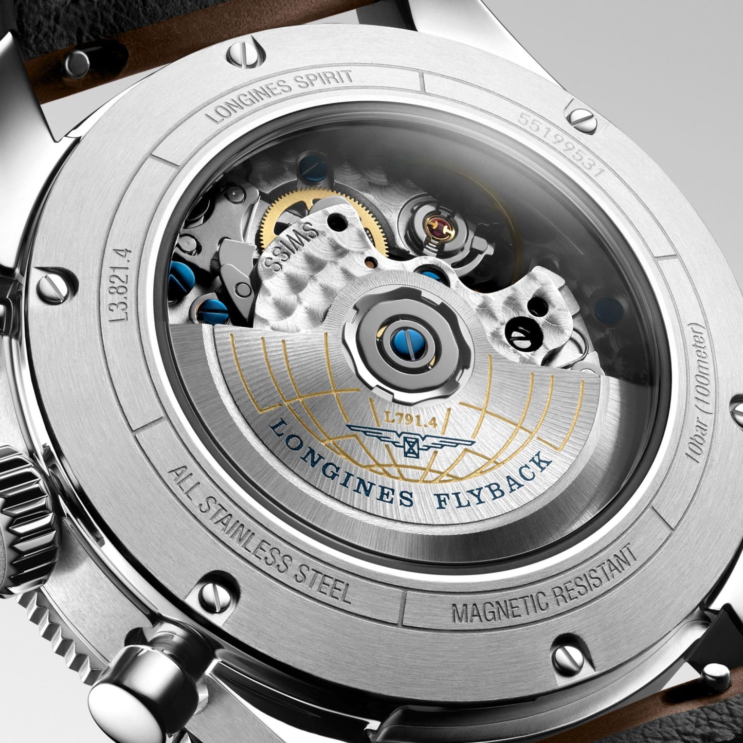 Longines Spirit Flyback Automatikuhr 42mm Stahl L3.821.4.53.2