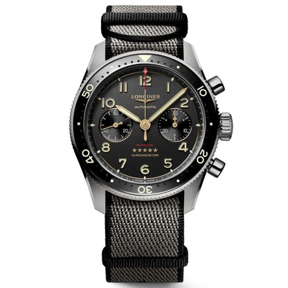 Longines Uhr Spirit Flyback Titan 42mm anthrazit Automatik Titan L3.821.1.53.2