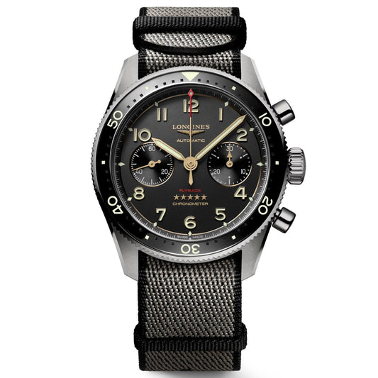 Longines Uhr Spirit Flyback Titan 42mm anthrazit Automatik Titan L3.821.1.53.2