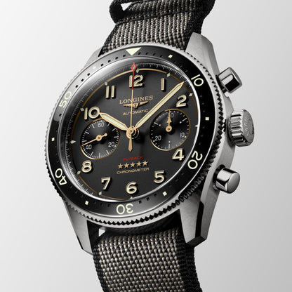 Longines Uhr Spirit Flyback Titan 42mm anthrazit Automatik Titan L3.821.1.53.2