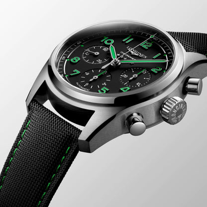 Longines Uhr Spirit Pioneer Edition 42mm schwarz Automatik Titan L3.829.1.53.2