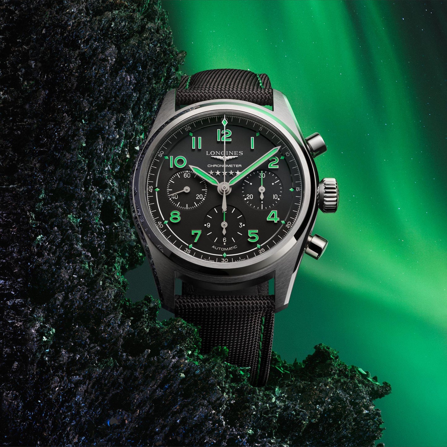 Longines Uhr Spirit Pioneer Edition 42mm schwarz Automatik Titan L3.829.1.53.2