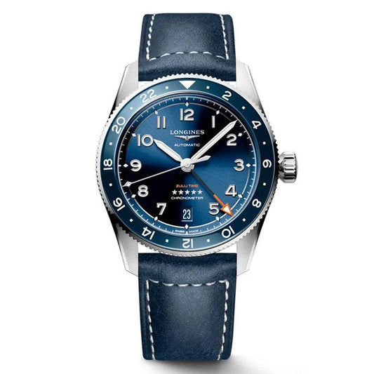 Longines Uhr Spirit Zulu Time 39mm blau Automatik Stahl L3.802.4.93.2