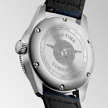 Longines Uhr Spirit Zulu Time 39mm blau Automatik Stahl L3.802.4.93.2