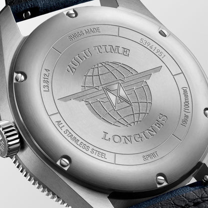 Longines Uhr Spirit Zulu Time 42mm blau automatisch Stahl L3.812.4.93.2