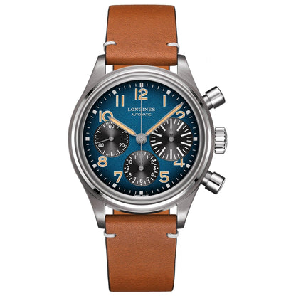 Longines Uhr The Longines Avigation BigEye 41mm Petroleum Automatik-Chronograph Titan L2.816.1.93.2