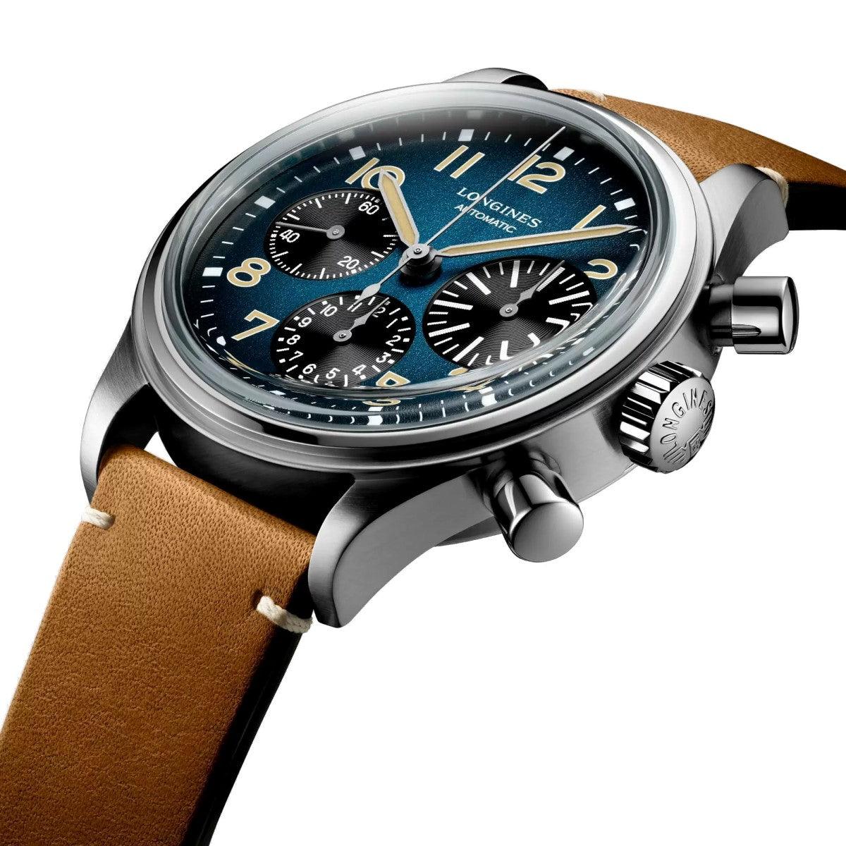 Longines Uhr The Longines Avigation BigEye 41mm Petroleum Automatik-Chronograph Titan L2.816.1.93.2