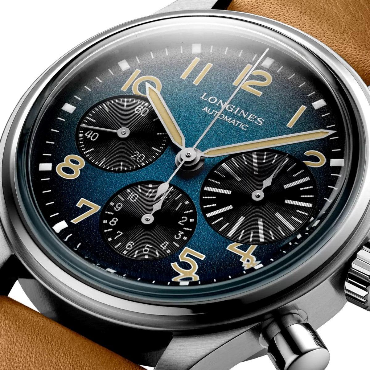 Longines Uhr The Longines Avigation BigEye 41mm Petroleum Automatik-Chronograph Titan L2.816.1.93.2