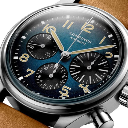 Longines Uhr The Longines Avigation BigEye 41mm Petroleum Automatik-Chronograph Titan L2.816.1.93.2