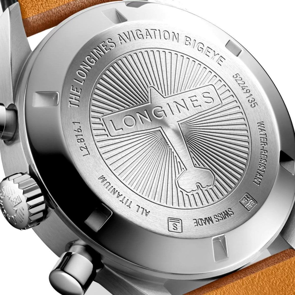 Longines Uhr The Longines Avigation BigEye 41mm Petroleum Automatik-Chronograph Titan L2.816.1.93.2