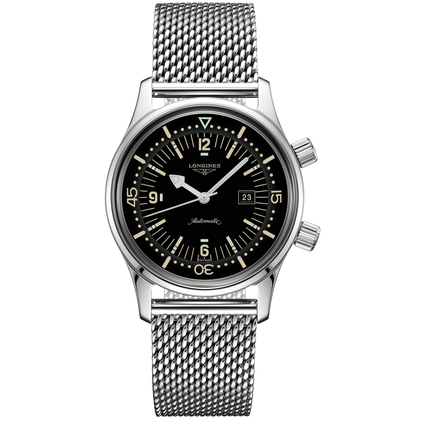 Longines Uhr The Longines Legend Diver Watch 36mm schwarz automatisch Stahl L3.374.4.50.6