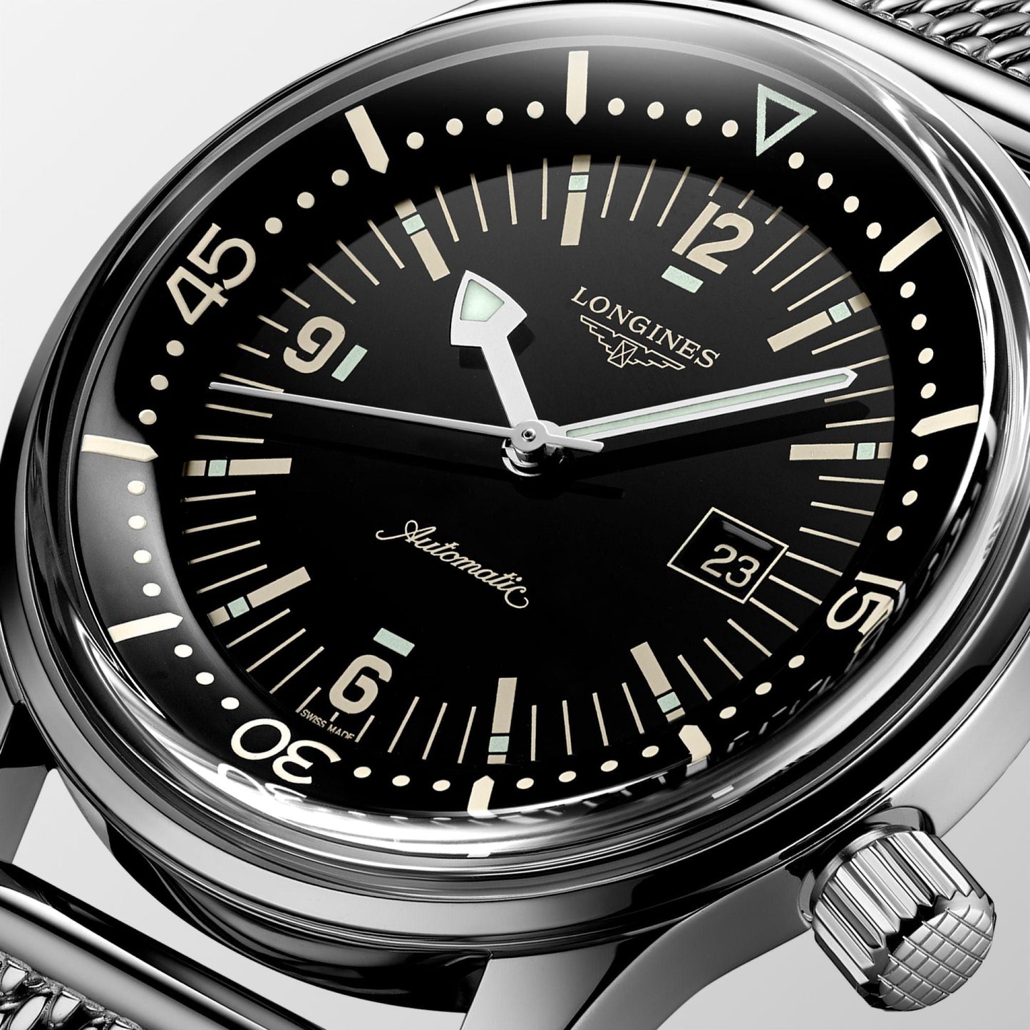Longines Uhr The Longines Legend Diver Watch 36mm schwarz automatisch Stahl L3.374.4.50.6