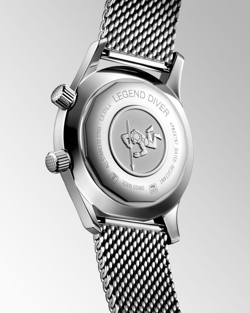 Longines Uhr The Longines Legend Diver Watch 36mm schwarz automatisch Stahl L3.374.4.50.6