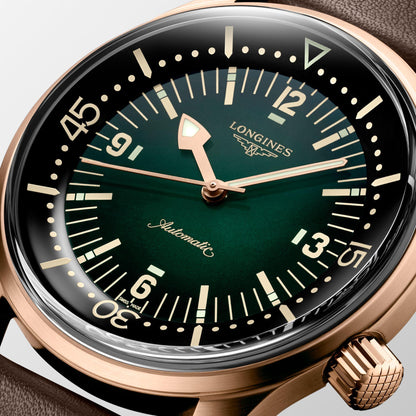 Longines Uhr The Longines Legend Diver 42mm grün Automatik Bronze Titan L3.774.1.50.2