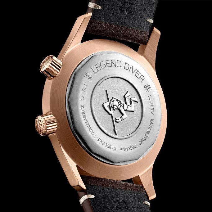 Longines Uhr The Longines Legend Diver 42mm grün Automatik Bronze Titan L3.774.1.50.2