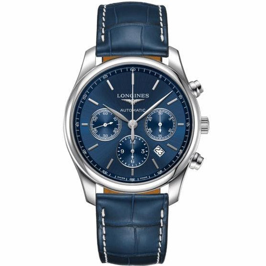 Longines Uhr The Longines Master Collection 42mm blau Stahl Herren Chronograph Automatik L2.759.4.92.0