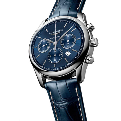 Longines Uhr The Longines Master Collection 42mm blau Stahl Herren Chronograph Automatik L2.759.4.92.0