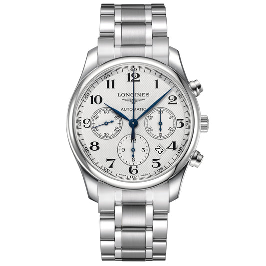 Longines Uhr The Longines Master Collection Chronograph 42 mm Silber Automatik Stahl L2.759.4.78.6