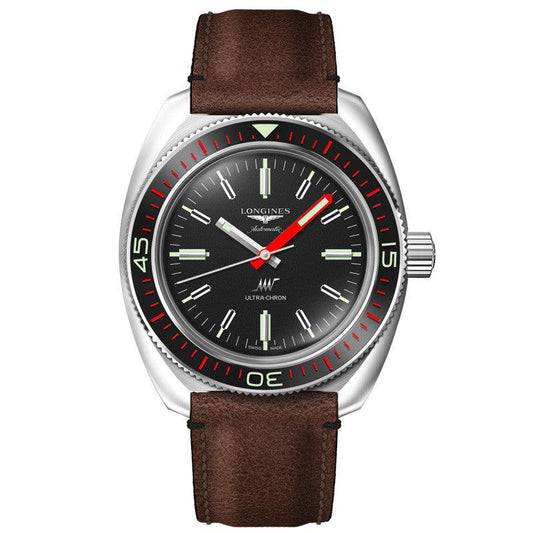 Longines Uhr Ultra-Chron Box Edition 43mm schwarz Automatik Stahl L2.836.4.52.8