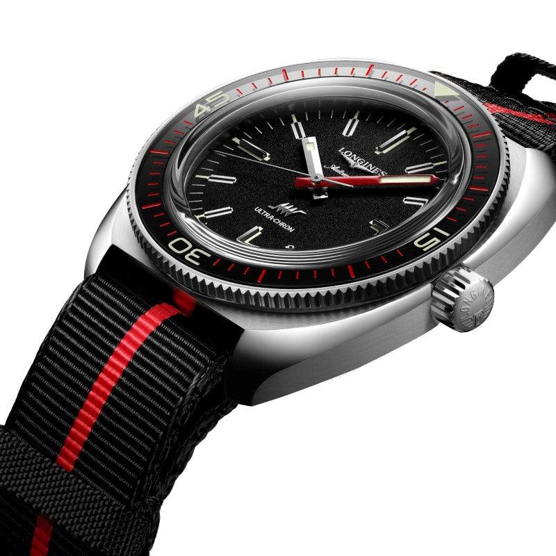 Longines Uhr Ultra-Chron Box Edition 43mm schwarz Automatik Stahl L2.836.4.52.8