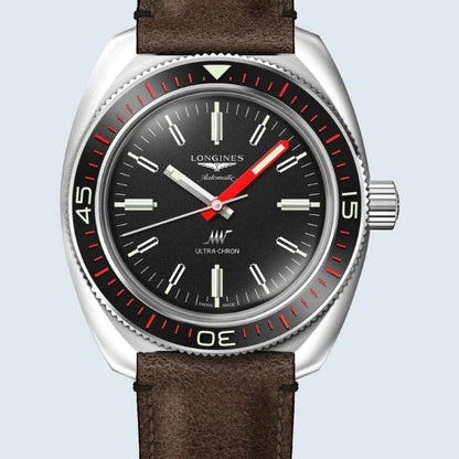 Longines Uhr Ultra-Chron Box Edition 43mm schwarz Automatik Stahl L2.836.4.52.8