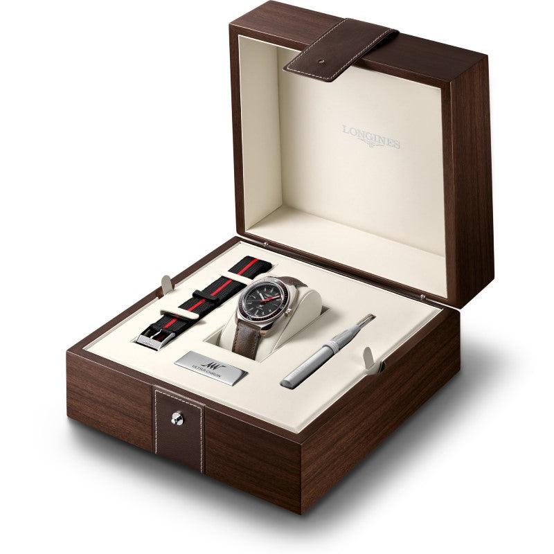 Longines Uhr Ultra-Chron Box Edition 43mm schwarz Automatik Stahl L2.836.4.52.8