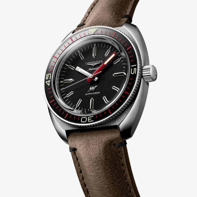 Longines Uhr Ultra-Chron Box Edition 43mm schwarz Automatik Stahl L2.836.4.52.8